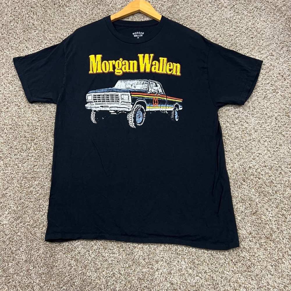 Morgan Wallen Black Graphic T-Shirt Mens Large Country Music Truck Tee